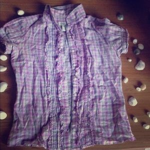 Plaid short sleeve shirt
